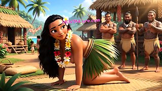 Big Ass Beauty Moana Fucked In Group By Tribal Villagers