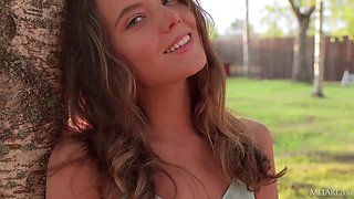 Katya takes off her panties and poses in the garden ft. Katya Clover: Babe, Xhamster  Solo Porn