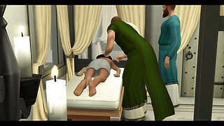 The Blissful Simmers_sims in Rome Bath House Sex Day