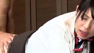 Asian slut Kana Kawai double blowjob and hardcore sex