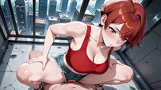 Lustful Red Haired Beauty Futuristic Subway Multiple Passionate Creampies