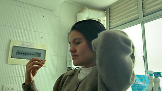 Latin Big Ass Woman Masturbates Smelling Her Girlfriend's Best Friend's Bra