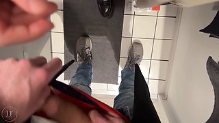 Public cum swallow, pov handjob, risky blowjob