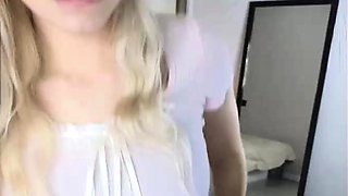 Blonde teen Sierras first erotic masturbation video