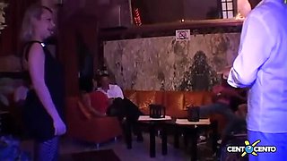 Private Club Orgy: Francesca Nencetti & Alex Magni Masked Anal & Blowjob with Cum in Mouth