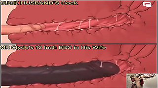 Mr Clydes 12 Inch Bbc Vs Cuckold Husbands Cock