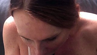 Anal sex and amazing amateur blowjob from her toy