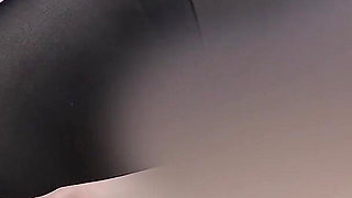 Busty Girlfriend Role-playing in Black Stockings