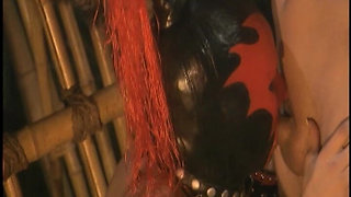 Two Masked Girls Ride Two Men with Hard Cocks After Giving Deep Blowjobs
