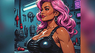 Beautiful Fit Pink-haired Babes Art