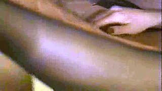 A super sexy brunette massages her big boobs