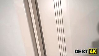Debt4k. natural-titted russian tried to break away debt collector but he screwed her in rectal and pussy instead
