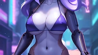 cyberpunk furry hot girl (Ai model)