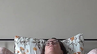 Nurse in White Fishnet Stocking Playing with Vibrator
