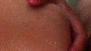 Amateur handjob POV clip that ends with a messy cumshot