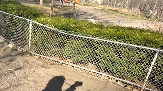 Outdoor Public Masturbation on a Park Bench
