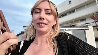 Curly Blonde Teen Records Solo Dildo Masturbation More at