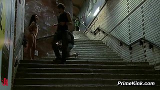 Butt fucking Fornicate Sub Bound In Public