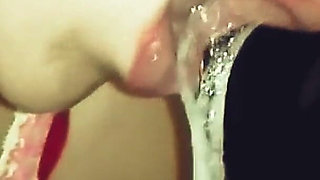 22 Beautiful Mature Woman in a Wig and Mask Performs Fellatio - Leila