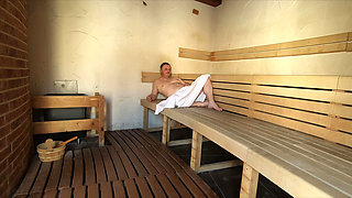 Really Risky and Fast Fucking in a Sauna, Squirting in the Mouth of Dada Deville Raw Video (original)