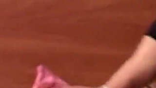 Close up action with blonde mature chick