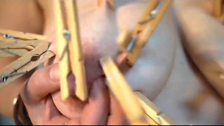 Who Like Watching When I Play with My Boobs and Nipples by a Lot Clothespins