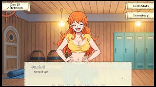 Lusty Buccaneers Parody Hentai Game Ep.3 FIRST paid BLOWJOB for Nami !