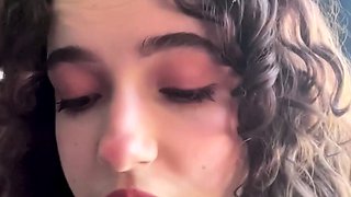 Flexible pale brunette with foot fetish does hot footjob