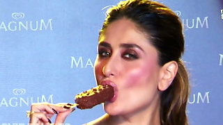 Kareena Kapoor  sucking ice cream