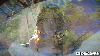 VIXEN - Hot sensual sex with a bombshell slender redhead Lottie Magne