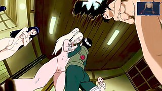 Naruto and Boruto get naked in this uncensored upscale anime scene