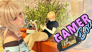 Girl Swallows Big Black Cock in the Toilet While Her Boyfriend Waits Outside Playing Console Emptie41