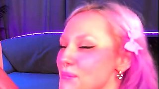 Sexy amateur blonde blowjob amp cumshot HD