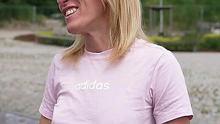 German Scout - Skinny Mature Melisa Rose Pick up for No Condom Casting Fuck