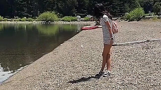 Cumwalk Next to the Beach and Risky Sex in the Bushes