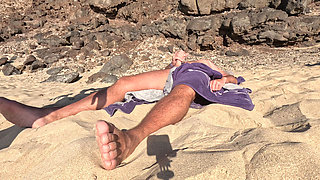 Towel Secret - I Helped Him Cum Under the Beach Towel