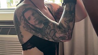 Redhead amateur GF gives blowjob 3