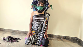 Indian Femdom mistress whipping his ass and fingering and making him perfect chastity sissy