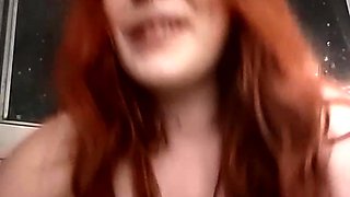 Great Big Boobs On Masturbating Redhead