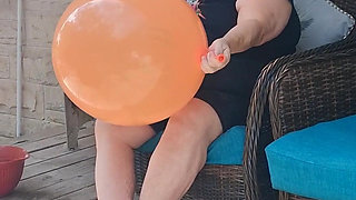 Big Beauty Nurse Vicki Has a Request to Blow up a Huge Balloon