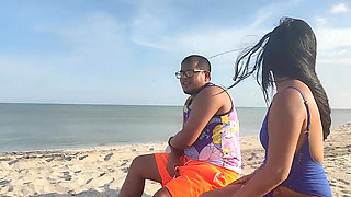 My stepbrother and I went to the beach