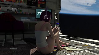 Cute japanese anime catgirl gets fucked on a space station