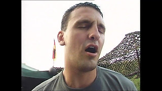 Two Blonde Horny Have Sex to a Military Men with a Hard Big Cock