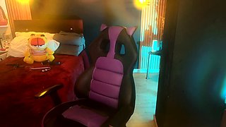 Orgasm of blonde Teen with big boobs