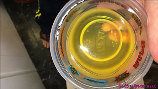 Collecting My Pee For You To Worship