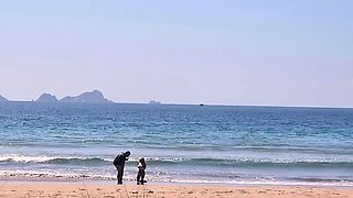 SEX ON A PUBLIC BEACH WITH THE HORNY BLONDE KITTY ANN