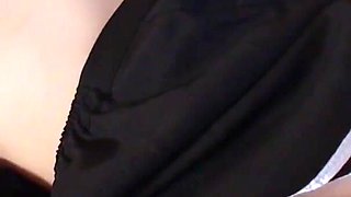 Kana Fujishiro sexy Asian with black hair goes to the party with the boy dressed as a college girl