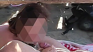 French MILF Handjob Amateur on Nude Beach Public in Greece to Stranger with Cumshot