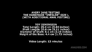 Avery Jane Testing The Handmade Impaler Size L (With Additional
