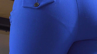 Watching Coworker with Visible Panty Line in Trousers
